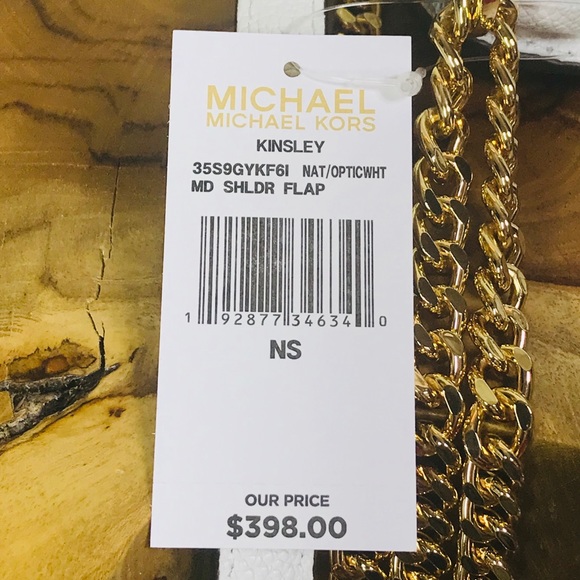 Michael Kors Kinsley Weaved Shoulder Flap Bag - Picture 8 of 8